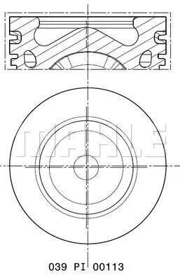 PISTON+SEGMAN - FEDERAL - AV6Q 6K108 AA