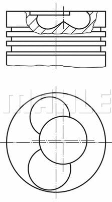 PISTON+SEGMAN - FEDERAL - 045107065G